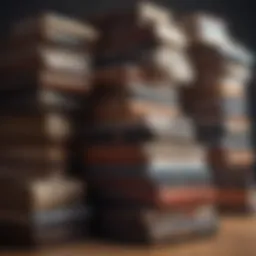 A stack of top-selling books with diverse genres.