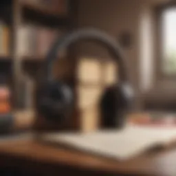 Illustration depicting the advantages of audiobooks.