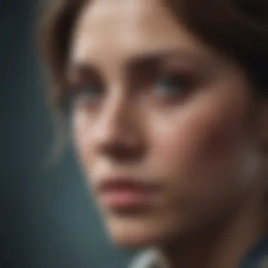 The Depths of Characterization An intricate depiction of a character's inner conflict