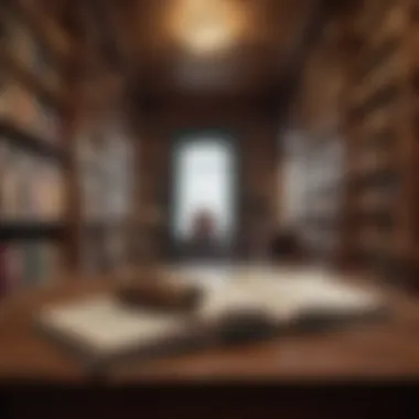 The Haven of Literature A serene library with a rich collection of classic novels