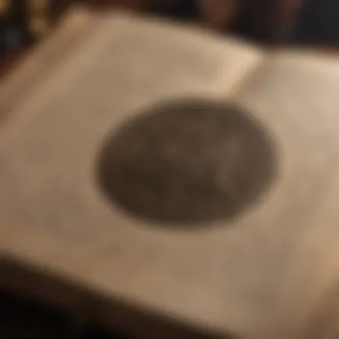 Mysterious Texts Ancient manuscript with cryptic symbols
