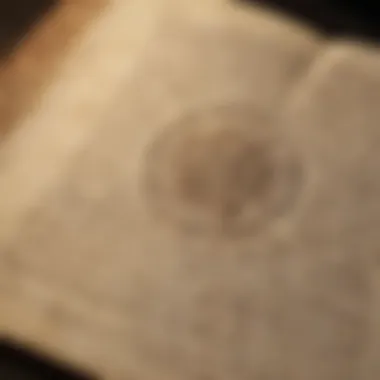 Cryptic Manuscript Inscriptions Ancient manuscript with intricate symbols and glyphs