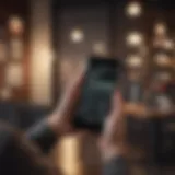 Illustration of a person tapping on their mobile device to access Audible account creation
