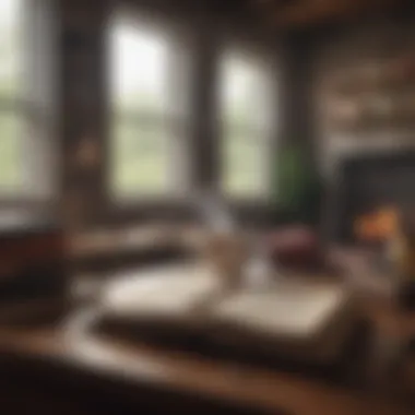 Comfort of Traditional Reading A cozy reading nook with a stack of books and a steaming cup of tea