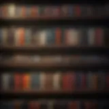 Bookshelf with various audiobooks