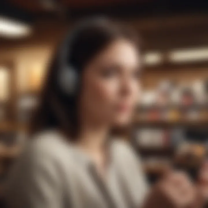 Illustration showcasing a user making informed decisions while purchasing Audible credits