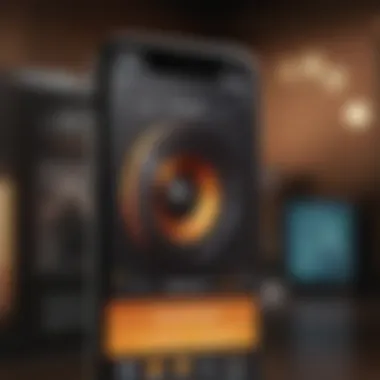 Audible App Icon on iPhone Screen Illustration showing Audible app icon on iPhone screen