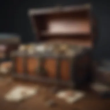 Unlocking Diverse Auditory Treasures Visual metaphor of a treasure chest overflowing with various audiobook genres