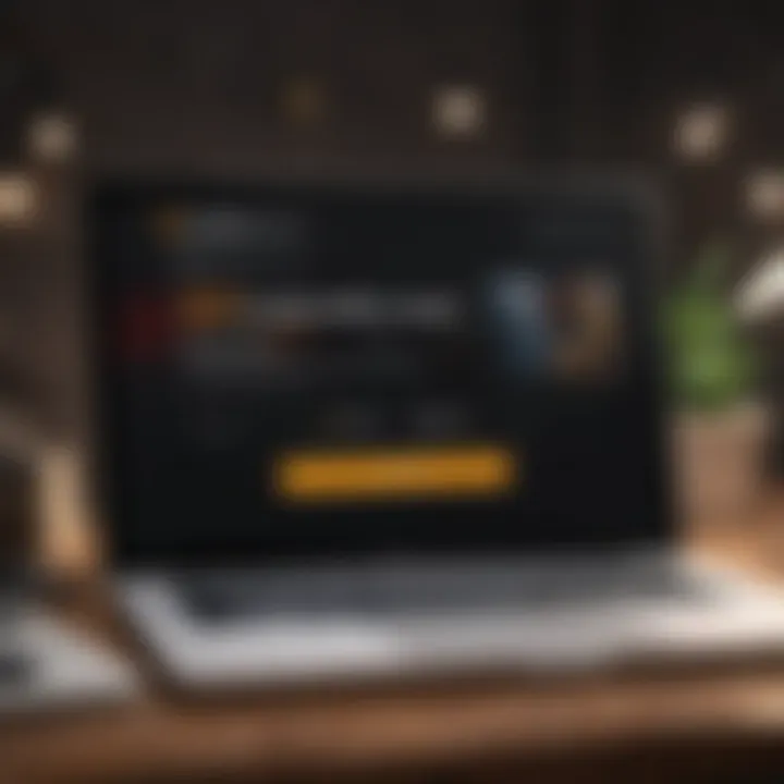 Audible subscription options on laptop screen
