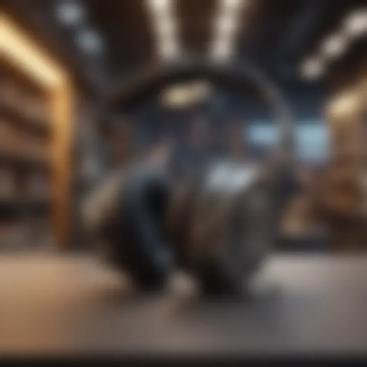 A futuristic representation of technology integration with audiobooks in daily life.