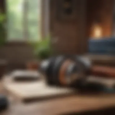 A serene environment showcasing relaxation while enjoying an audiobook.