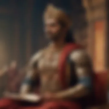 Historical Context of the Gita An ancient manuscript showcasing the historical context of the Bhagavad Gita.