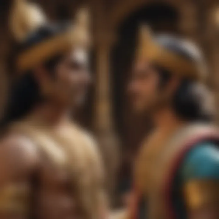The dialogue between Arjuna and Krishna