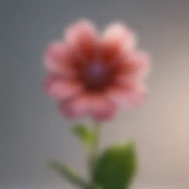 Surreal visualization of personal growth as a blossoming flower