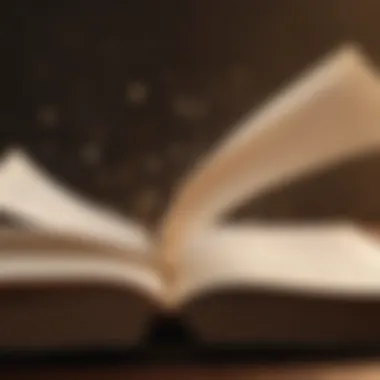 Pages of wisdom in motion Book pages fluttering in the wind