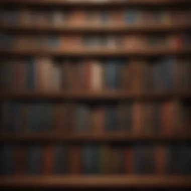 Collection of top-rated literary works Bookshelf filled with top-rated books