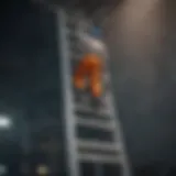 Illustration depicting a person climbing a ladder symbolizing career progression