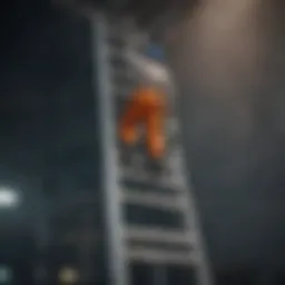 Illustration depicting a person climbing a ladder symbolizing career progression