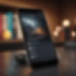 Smartphone displaying audiobook app interface