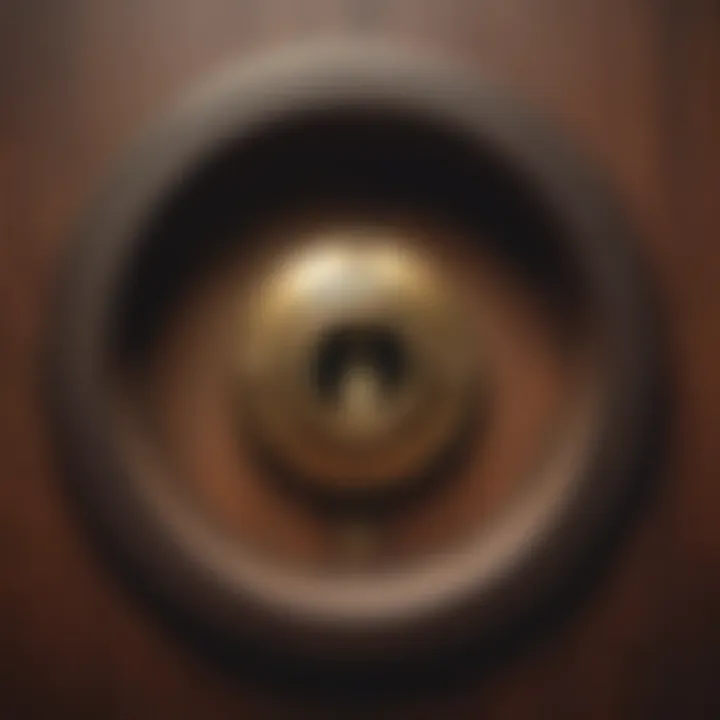 Visual metaphor of unlocking knowledge through a keyhole