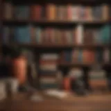 An inviting bookshelf filled with self-help literature.