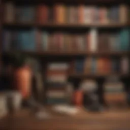 An inviting bookshelf filled with self-help literature.