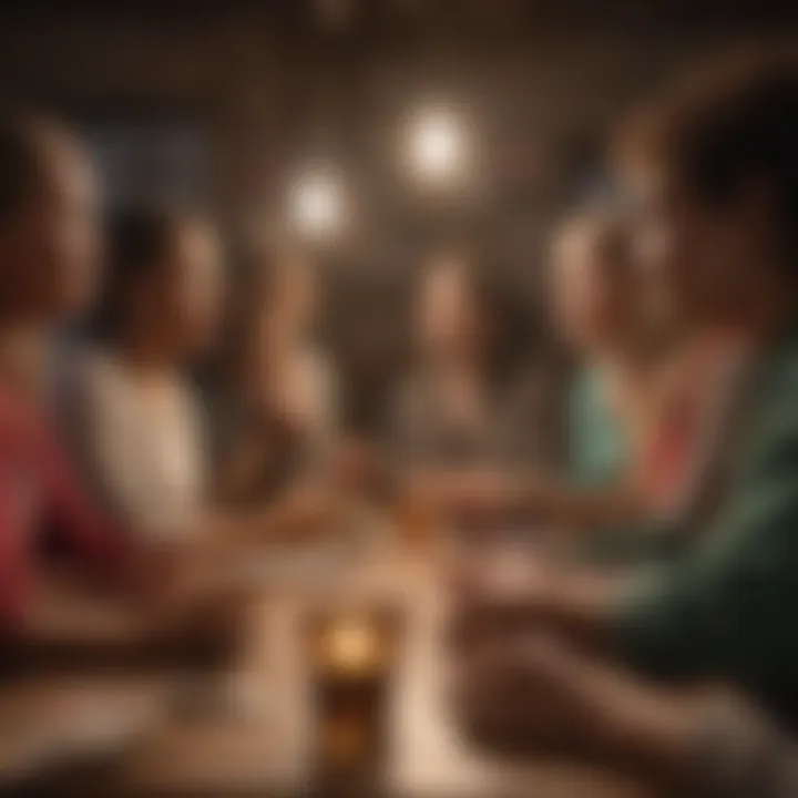 A vibrant group of diverse individuals engaged in discussion.