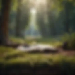 A serene landscape depicting connection and harmony