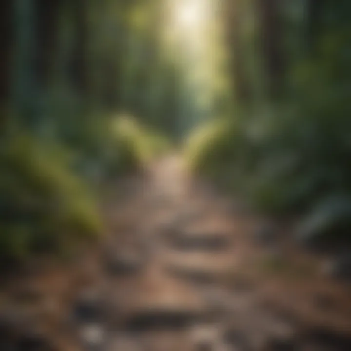 A peaceful nature walk promoting mindfulness