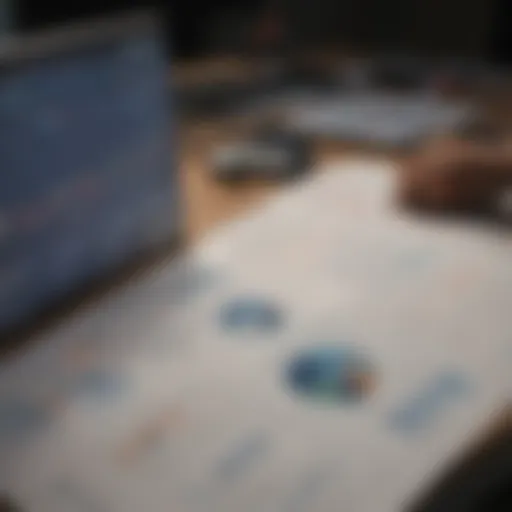 A person analyzing financial charts for business planning