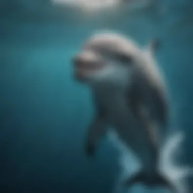 Euphoric Elegance: Dolphin's Emotional Spectrum Playful Dolphin Expressing Joy in Ocean Depths