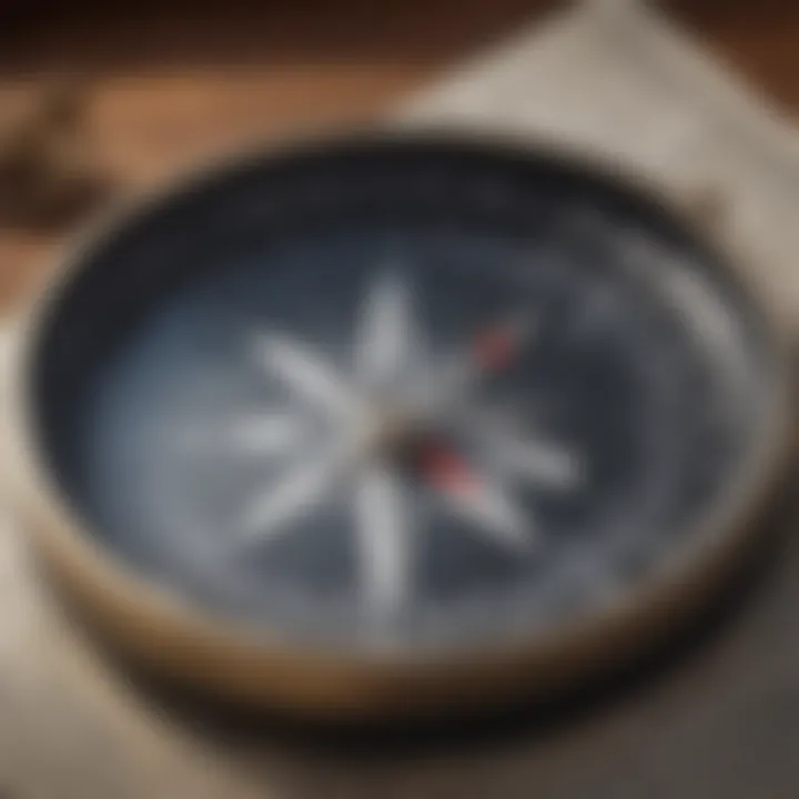 A compass illustrating direction in social interactions