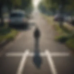 A person standing at a crossroads, symbolizing choice and change.