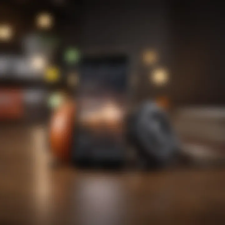 Illustration of a smartphone with downloaded Audible books