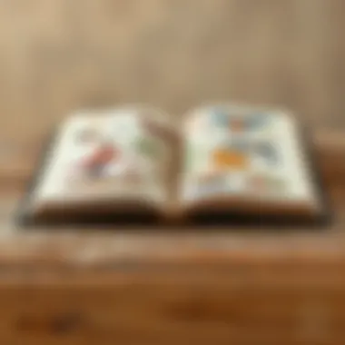 An open book with vibrant illustrations, symbolizing the joy of literature.
