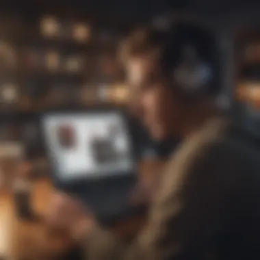 Cross-Device Access Illustration of a person enjoying Audible books on various devices