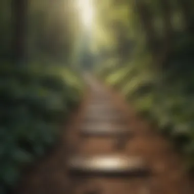 Enlightenment concept art depicting a path to self-discovery