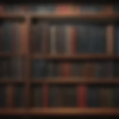 Classic Business Literature Bookshelf filled with classic business literature