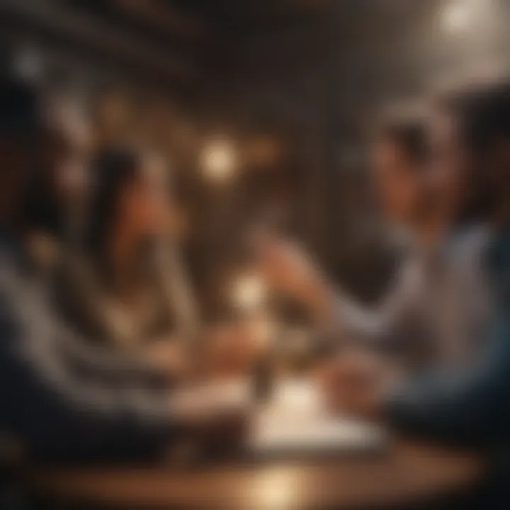 Group of diverse entrepreneurs engaging in a discussion