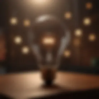 Creative depiction of a light bulb symbolizing idea generation in stock market