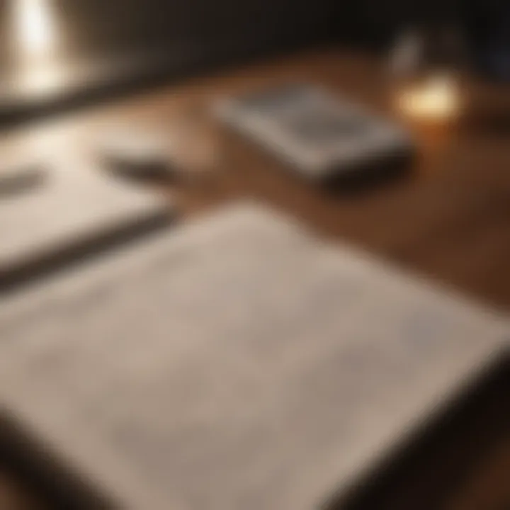 An open notebook with financial planning notes