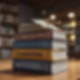 A stack of influential finance books