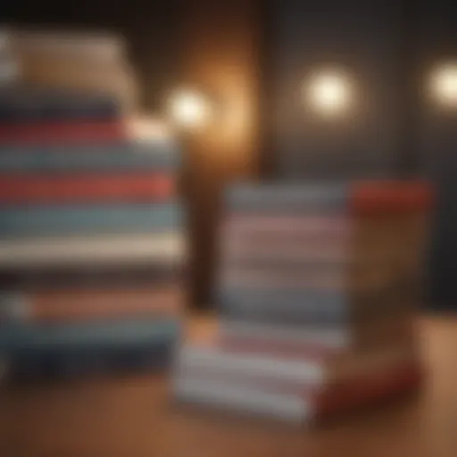 A stack of essential stock market books on a table