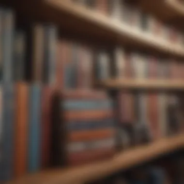 A diverse book collection on a library shelf