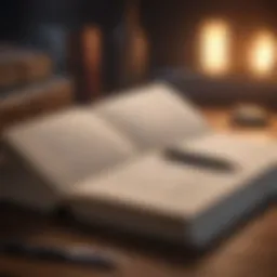 An open book with notes and a pen, symbolizing learning and insights.