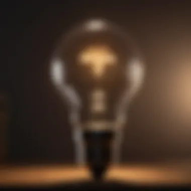 A glowing light bulb symbolizing insights