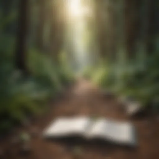 A serene landscape representing the journey of personal growth through audiobooks