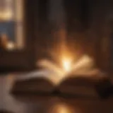 An open book with light surrounding it, symbolizing knowledge and healing.