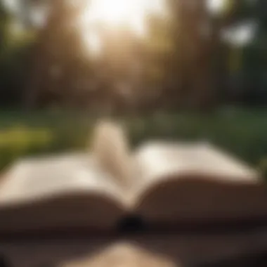The Power of Words An open book with pages fluttering in the wind, symbolizing the power of words.