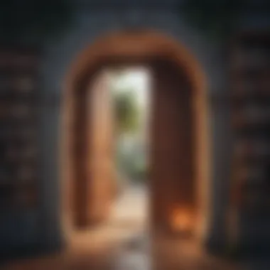 Illustration of a magical doorway leading to a world of free audible books